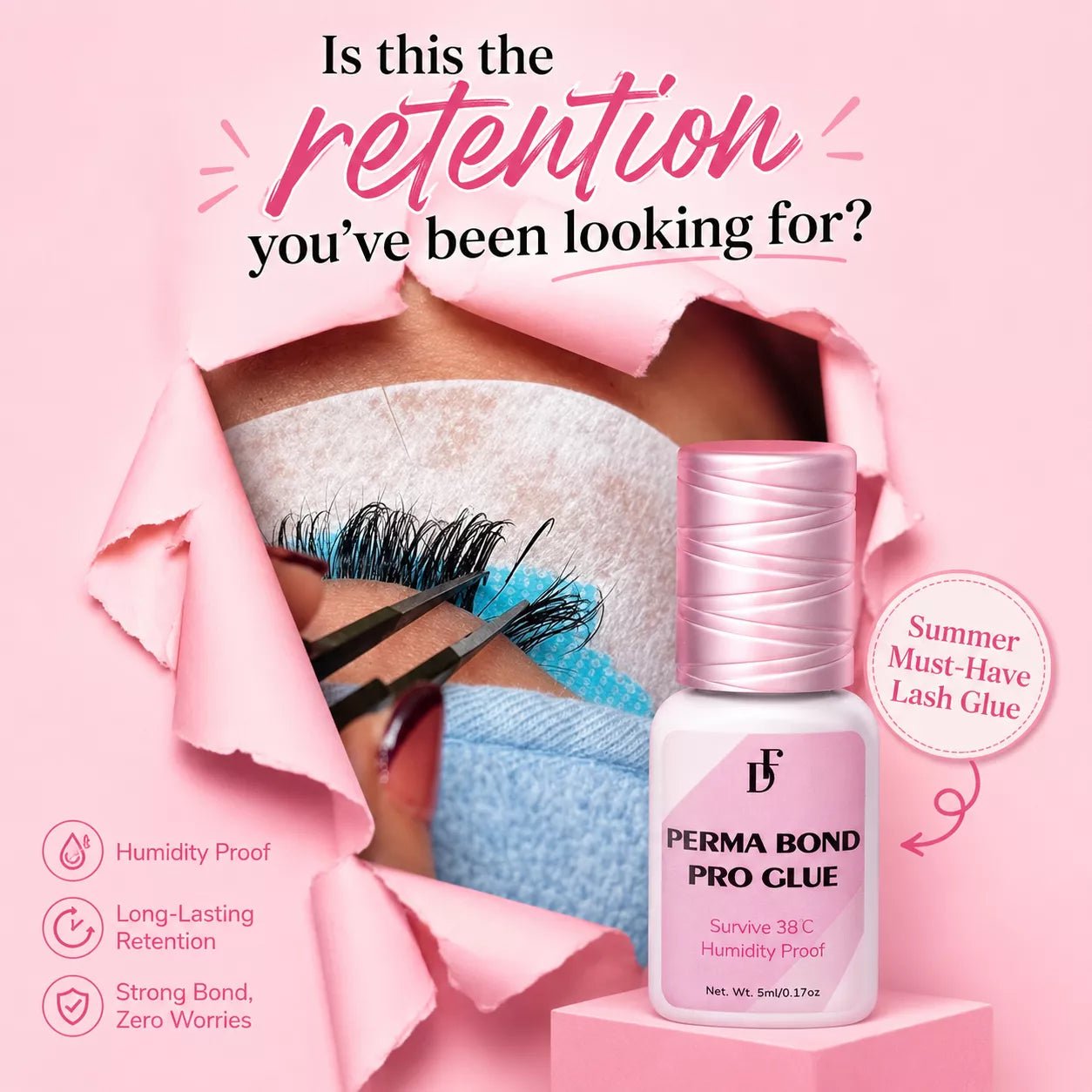 Perma Bond Pro Lash Glue 0.3s | High Humidity Lash Adhesive - DreamFlowerLashes®