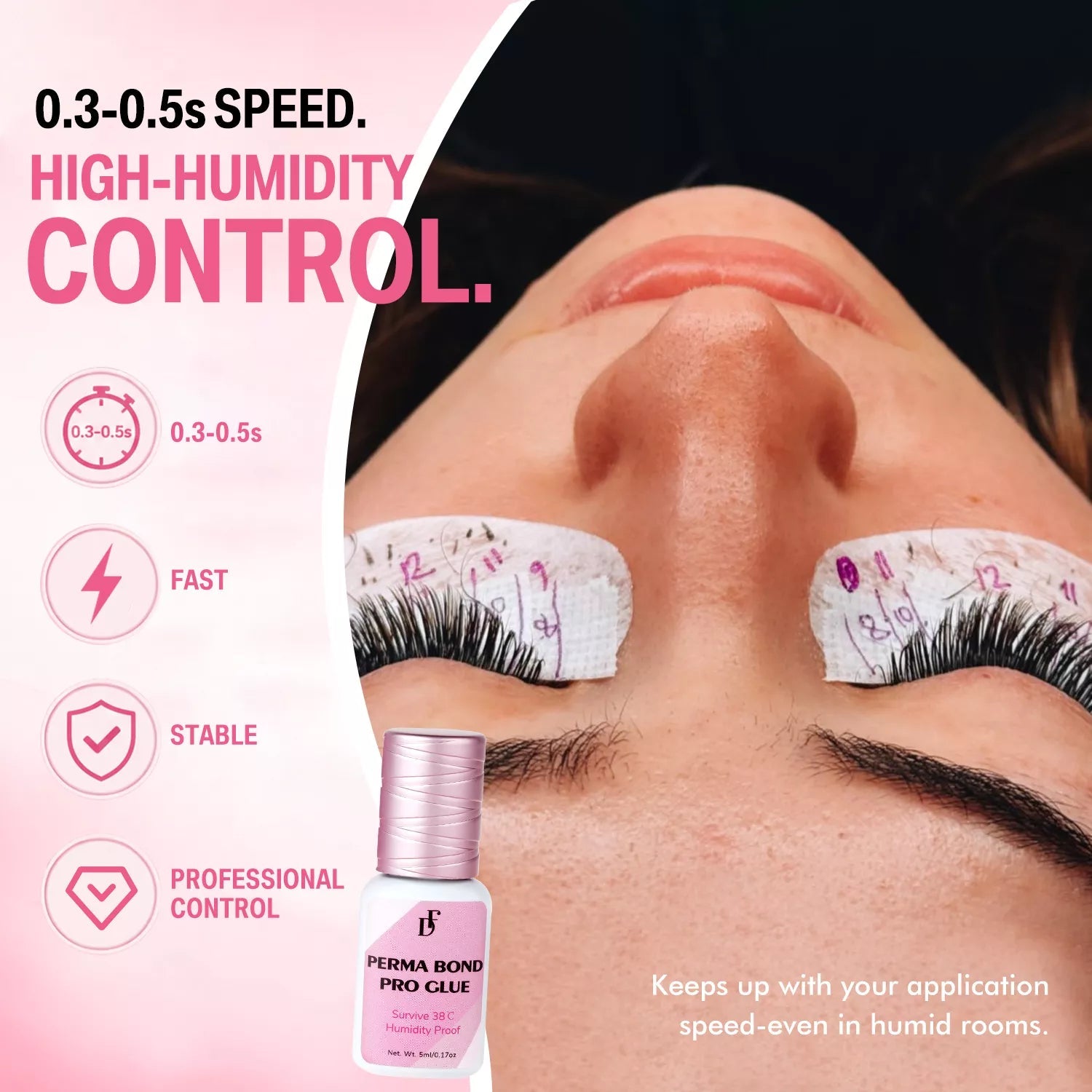 Perma Bond Pro Lash Glue 0.3s | High Humidity Lash Adhesive - DreamFlowerLashes®