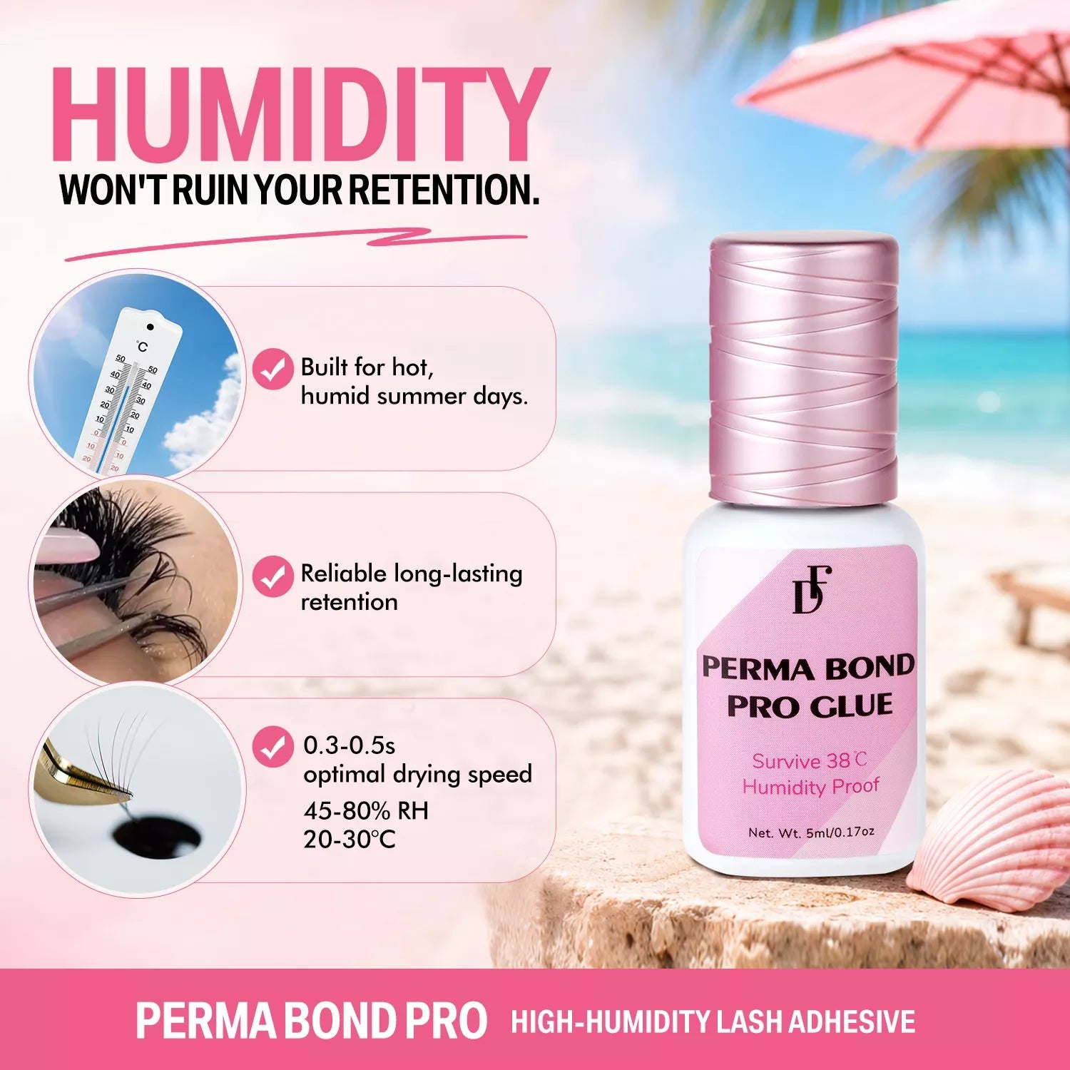 Perma Bond Pro Lash Glue 0.3s | High Humidity Lash Adhesive - DreamFlowerLashes®