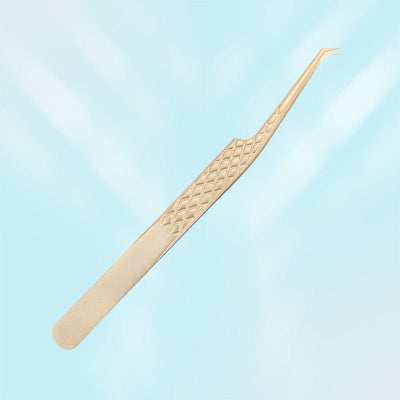 Satin Gold Classic Picking Narrow Tweezers For Eyelash Extension - DreamFlowerLashes®