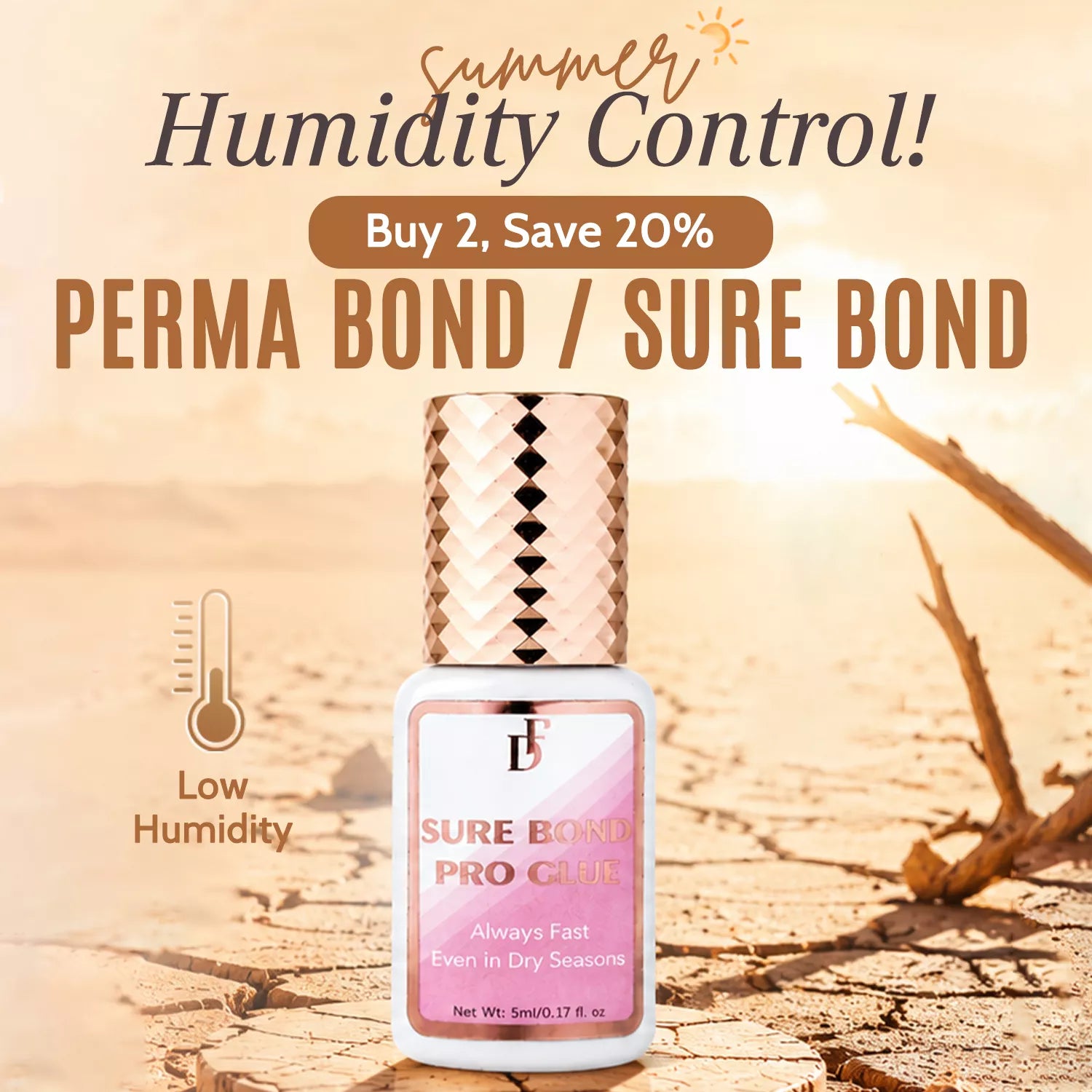 0.3s SURE BOND Pro Lash Glue | Low Humidity Lash Adhesive