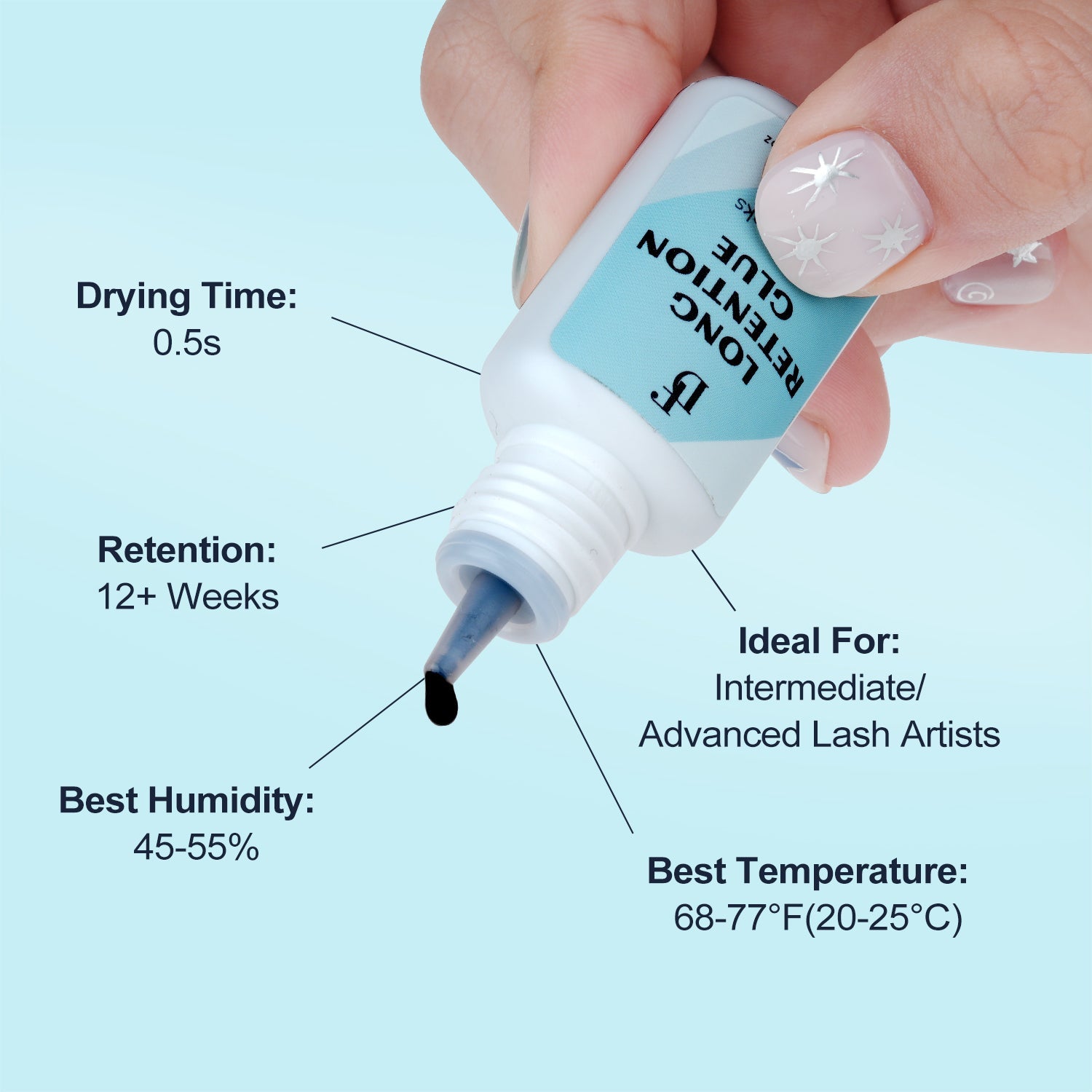 WHOLESALE: 0.3 - 0.5s Super Fast Drying Long Retention Lash Glue - DreamFlowerLashes®