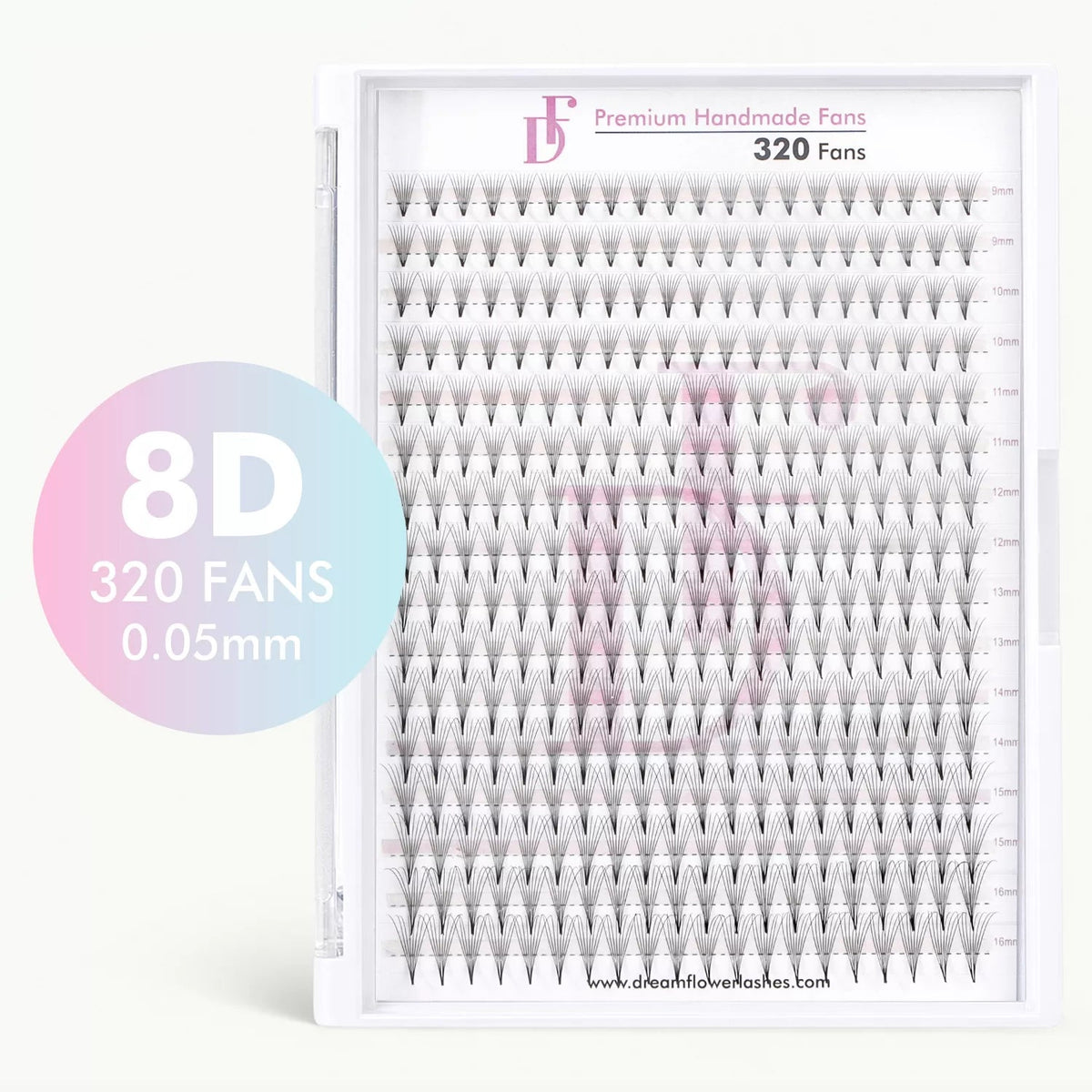 WHOLESALE 8D Pointy Base Premade Volume Fans 0.05mm - DreamFlowerLashes®
