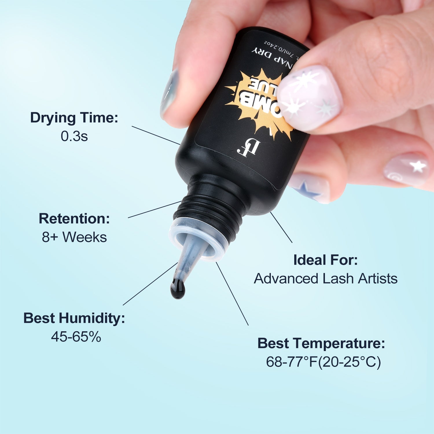 WHOLESALE Bomb Glue - 1s Fast Drying Extremely Strong Lash Adhesive - DreamFlowerLashes®