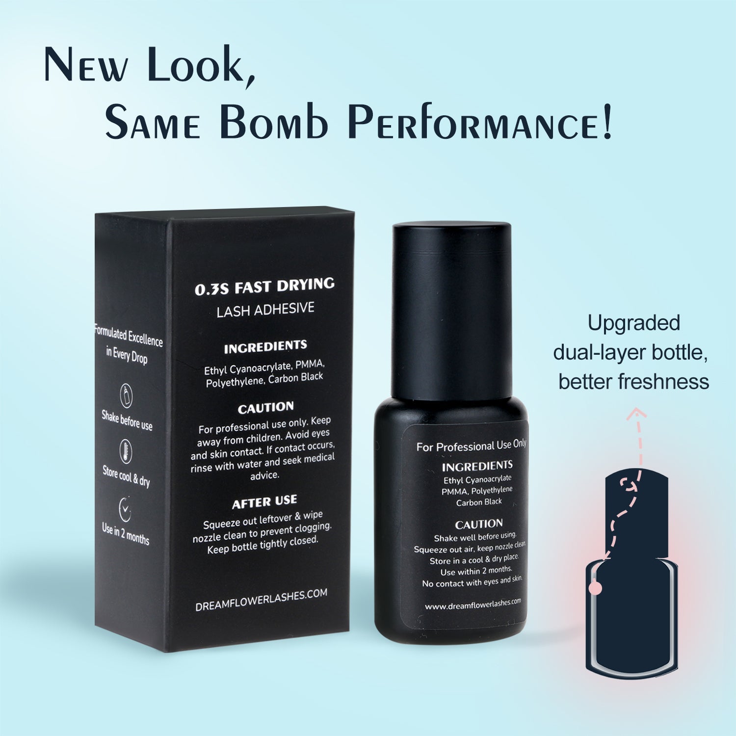 WHOLESALE Bomb Glue - 1s Fast Drying Extremely Strong Lash Adhesive - DreamFlowerLashes®