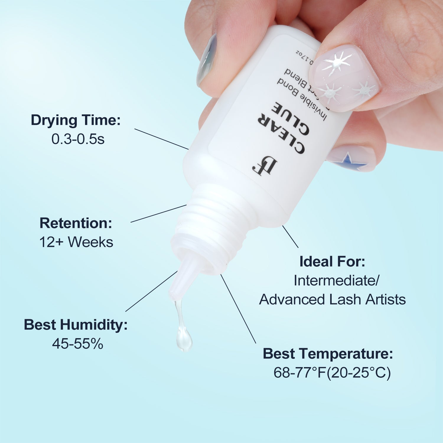 WHOLESALE Clear Glue for Eyelash Extensions 0.5s Fast Drying - DreamFlowerLashes®