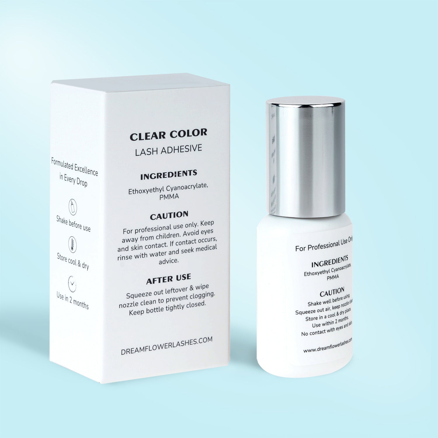 WHOLESALE Clear Glue for Eyelash Extensions 0.5s Fast Drying - DreamFlowerLashes®