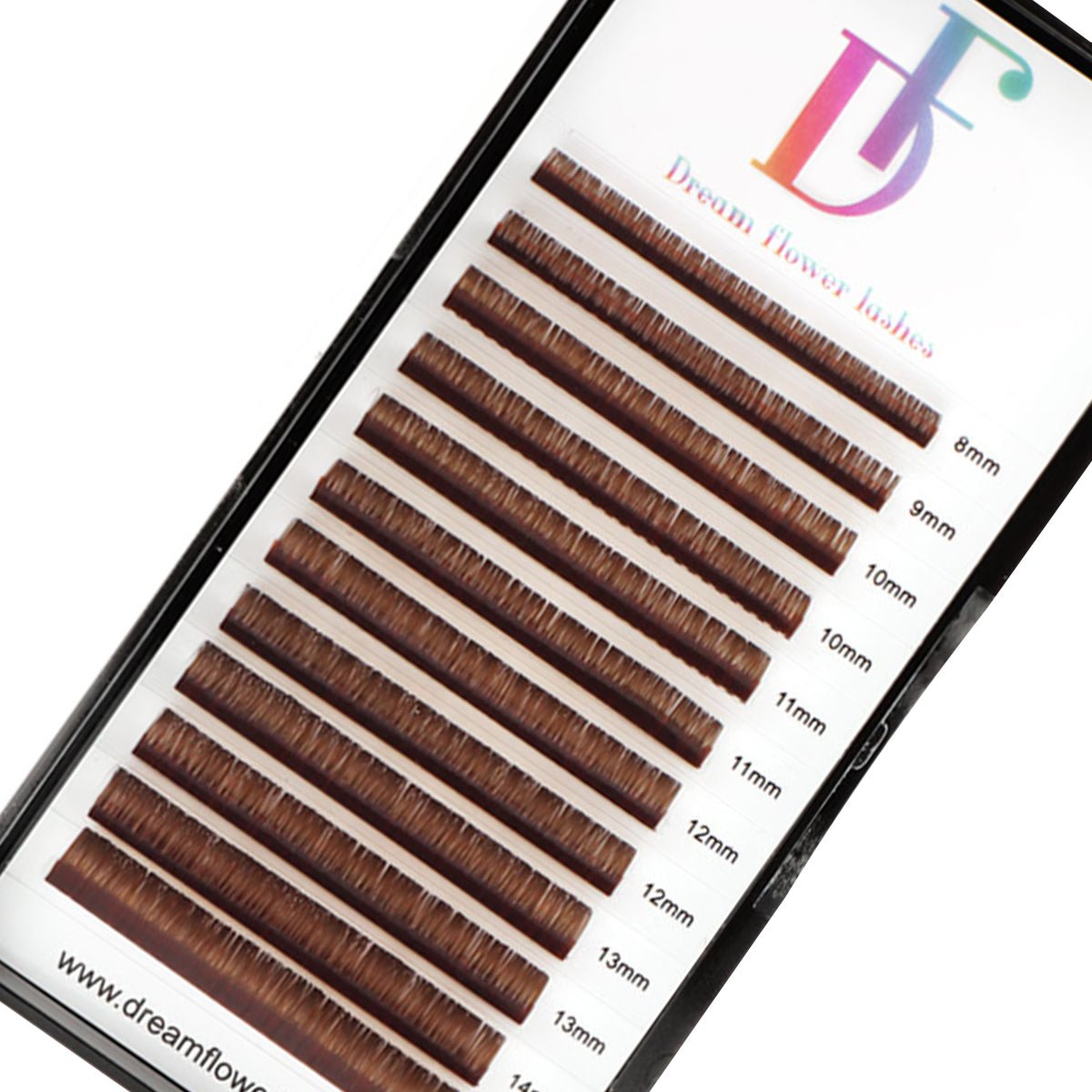 WHOLESALE Dark Brown Colored Lashes Faux Mink - DreamFlowerLashes®