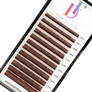 WHOLESALE Dark Brown Colored Lashes Faux Mink - DreamFlowerLashes®
