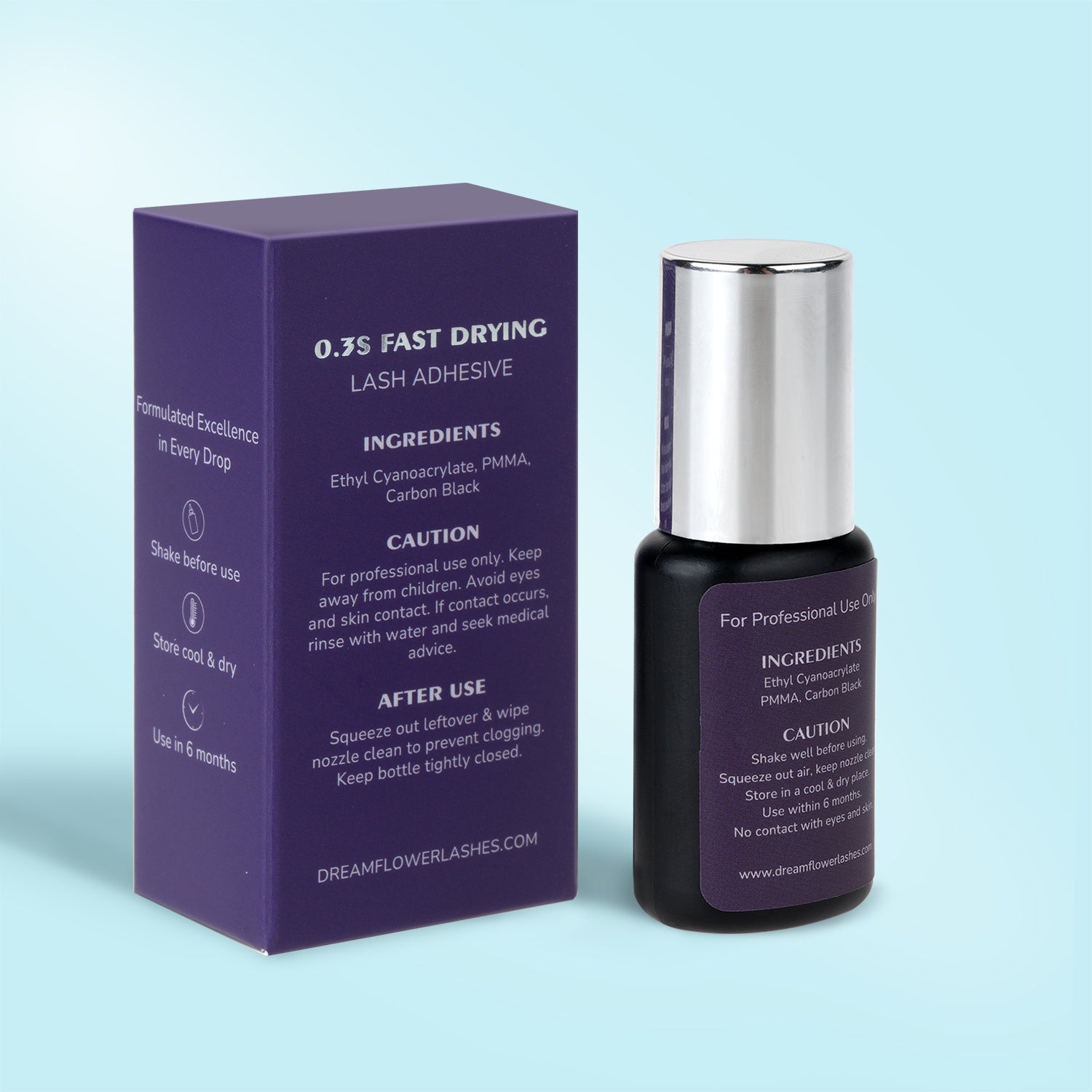 WHOLESALE Fresh Fusion Lash Adhesive 0.1s Ultra Fast Drying Lash Glue 8ML - DreamFlowerLashes®