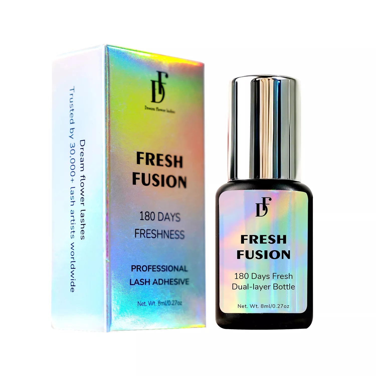 WHOLESALE Fresh Fusion Lash Adhesive 0.1s Ultra Fast Drying Lash Glue 8ML - DreamFlowerLashes®