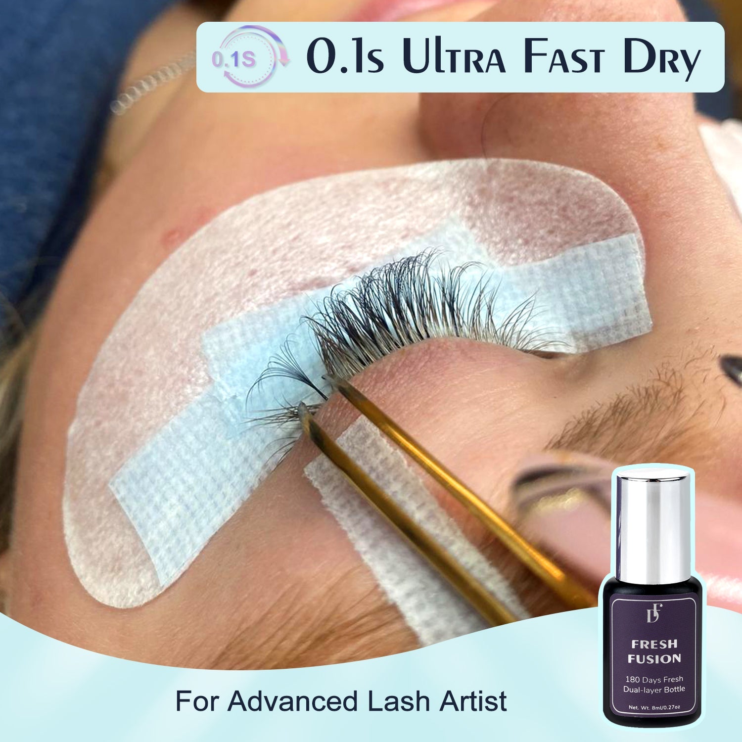 WHOLESALE Fresh Fusion Lash Adhesive 0.1s Ultra Fast Drying Lash Glue 8ML - DreamFlowerLashes®