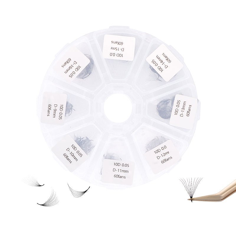 WHOLESALE Mixed Length Pointy Base Promade Loose Volume Fans - DreamFlowerLashes®