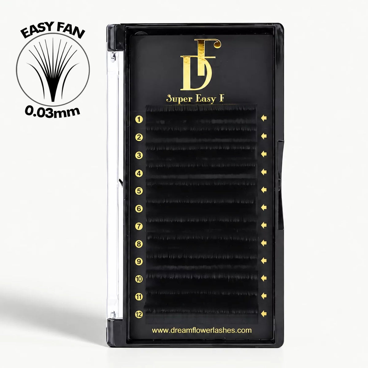 WHOLESALE Super Easy Fan Lash Extensions 0.03mm - DreamFlowerLashes®