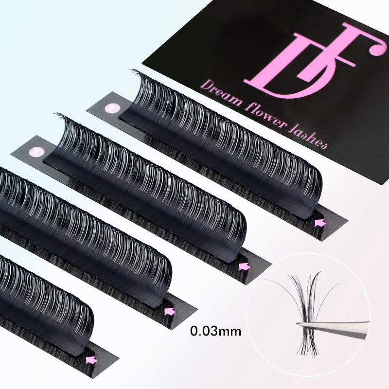 WHOLESALE Volume Lashes 0.03mm Regular Individual Lash Extensions - DreamFlowerLashes®