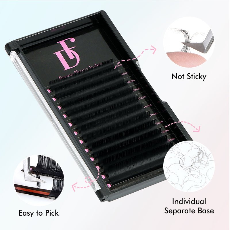 WHOLESALE Volume Lashes 0.03mm Regular Individual Lash Extensions - DreamFlowerLashes®