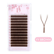 YY Lash Extensions 0.07mm Brown Lashes - DreamFlowerLashes®