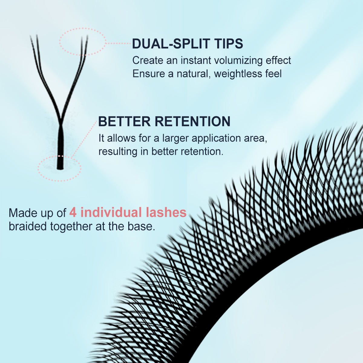 YY Shape Lash Extensions 0.07mm - DreamFlowerLashes®