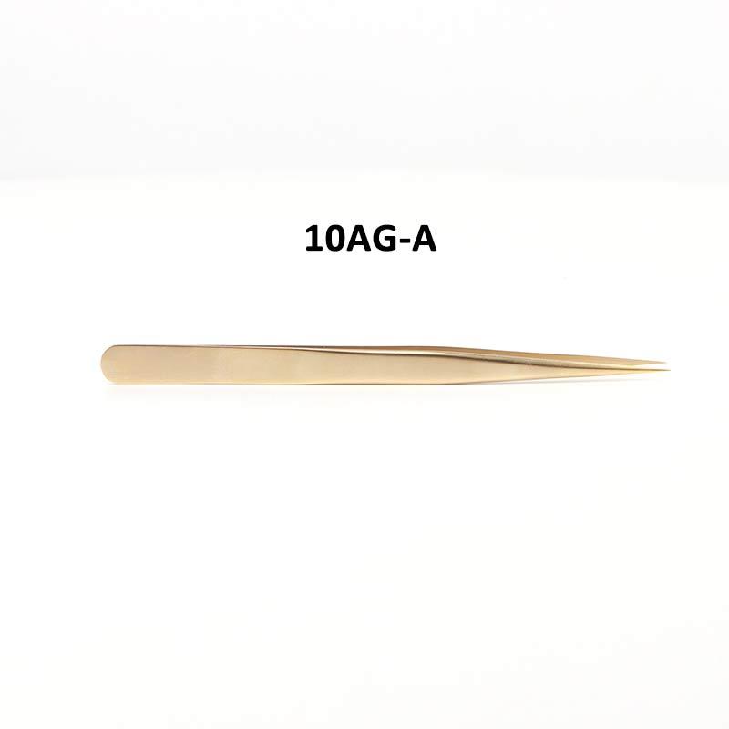 10A Gold A Style Tweezers For Professional Eyelash Extension - dreamflowerlashes