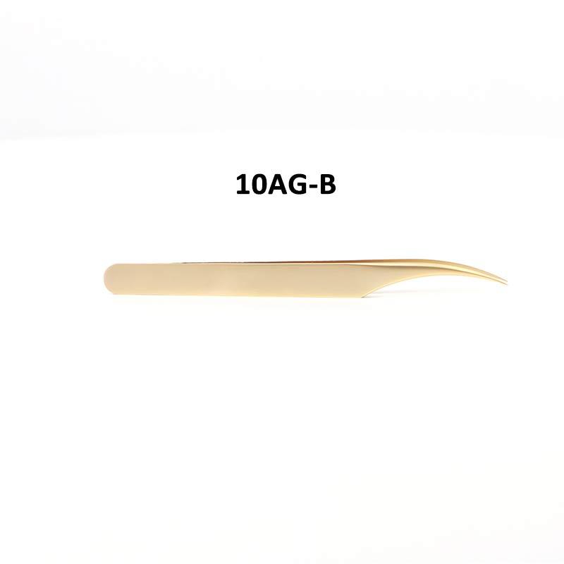 10A Gold B Style Tweezers For Professional Eyelash Extension - dreamflowerlashes