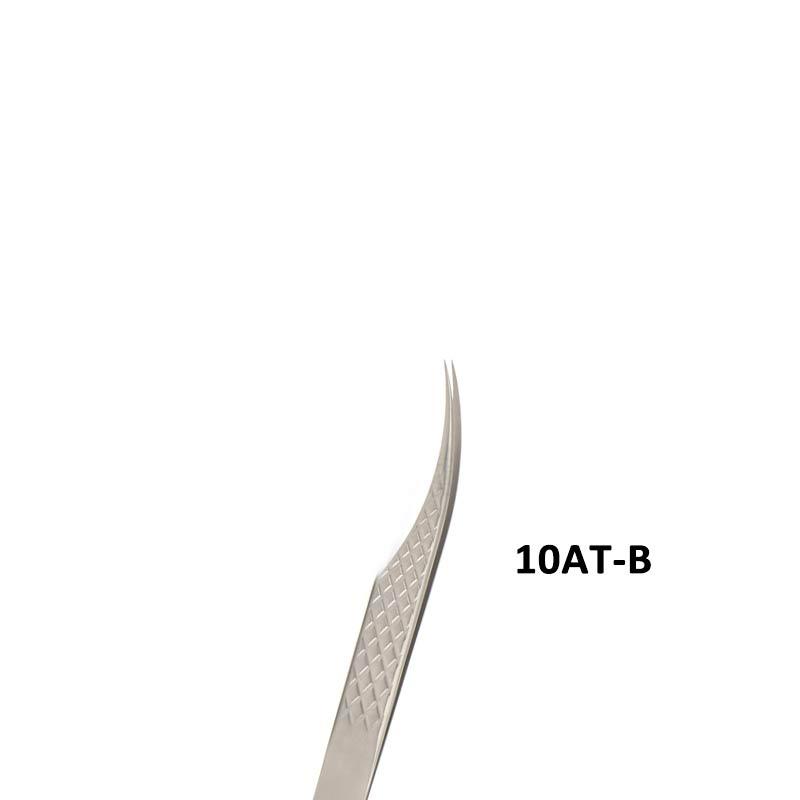 10A Sliver B Style Titanium Alloy Tweezers For Professional Eyelash Extension - dreamflowerlashes