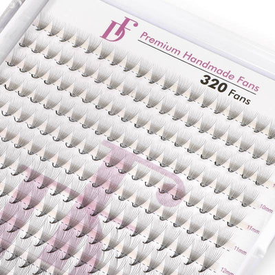 10D Large Tray 320 Fans Pointy Base Premade Volume Fans - Dreamflowerlashes®