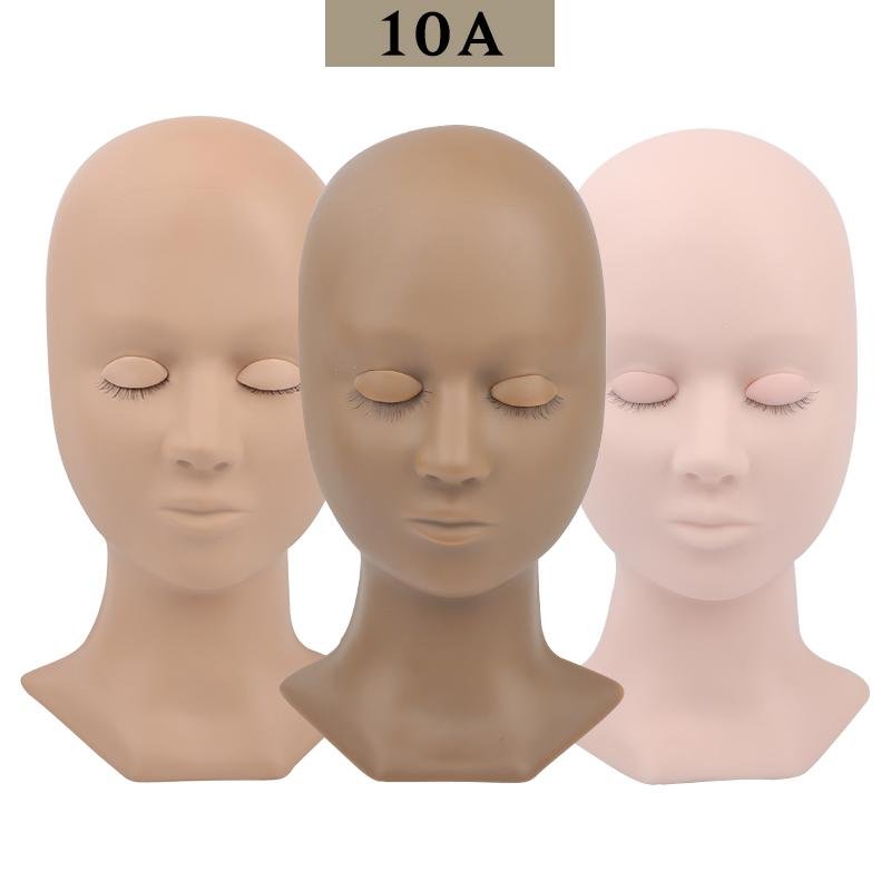 3 Sets Wholesale 10A Advanced Mannequin Head For Practice Eyelashes Extension - dreamflowerlashes