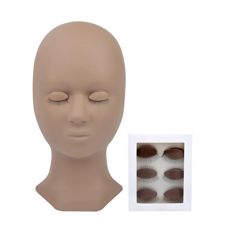 3 Sets Wholesale 9A Training Mannequin Head For Practice Eyelashes Extension - dreamflowerlashes