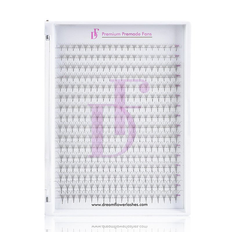 4D Large Tray 320 Fans 0.07mm Pointy Base Premade Volume Fans - DreamFlowerLashes®