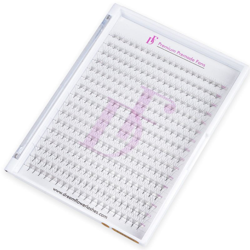 4D Large Tray 320 Fans 0.07mm Pointy Base Premade Volume Fans - DreamFlowerLashes®