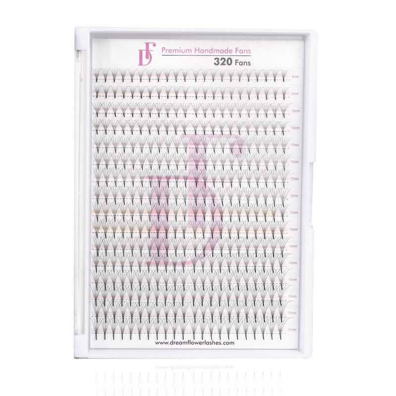5D Large Tray 320 Fans Pointy Base Premade Volume Fans - Dreamflowerlashes®