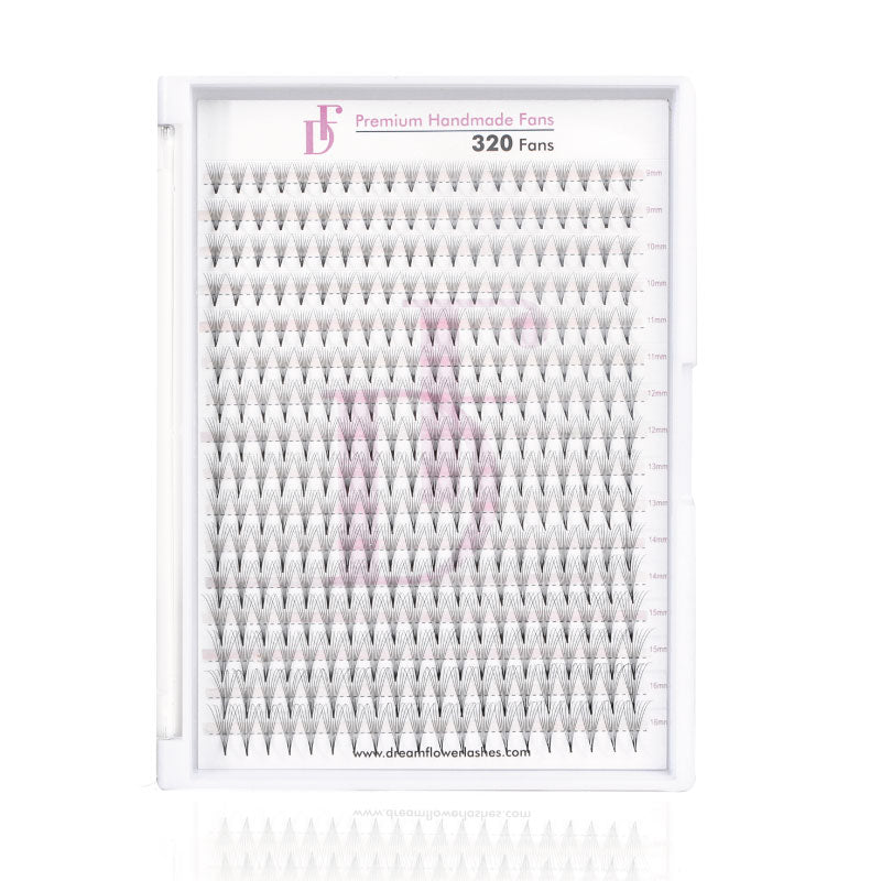 8D Large Tray 320 Fans Pointy Base Premade Volume Fans - Dreamflowerlashes®