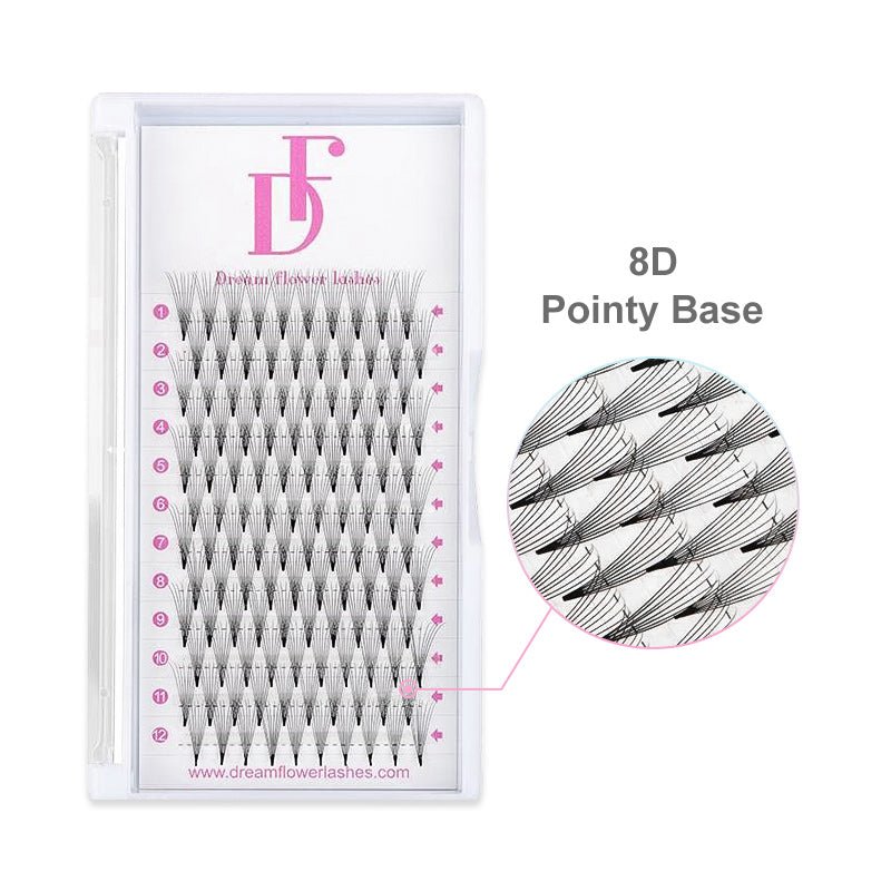 8D Pointy Base 0.07mm Premade Volume Fans - DreamFlowerLashes®