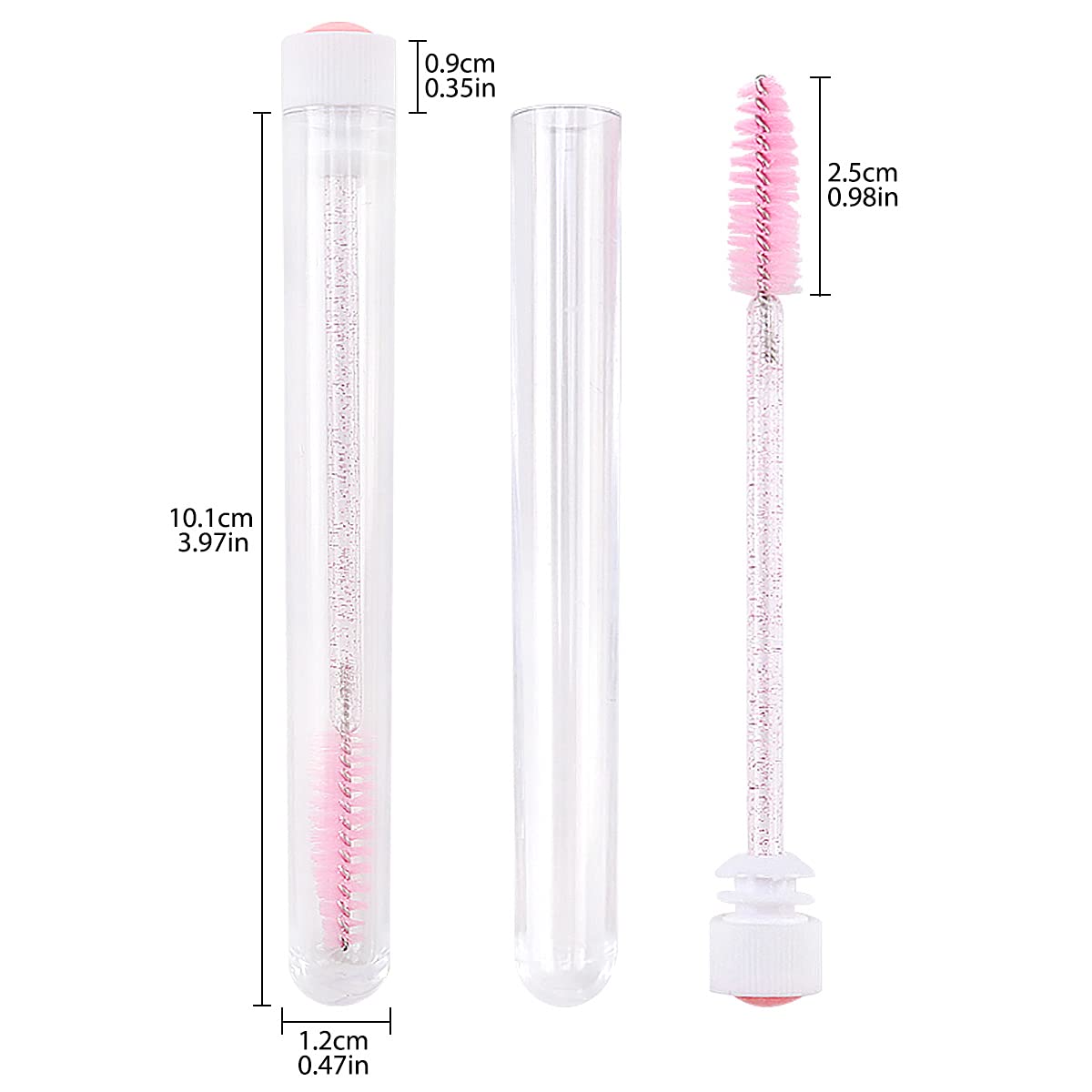 Clear Crystal Handle Eyelash Brushes - Dreamflowerlashes®