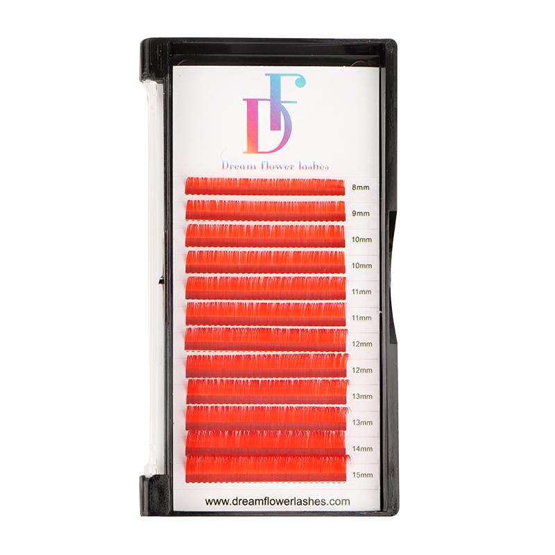 Clearance Sale-Red Faux Mink Colored Lashes 0.07mm - DreamFlowerLashes®