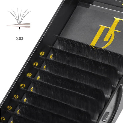 CLEARANCE SALE Super Easy Fan Lash Extensions 0.03mm Self Fanning Lashes - DreamFlowerLashes®