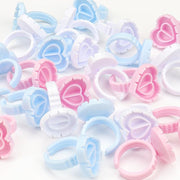 Disposable Heart-shaped Glue Rings for Eyelashes Extension - Dreamflowerlashes®