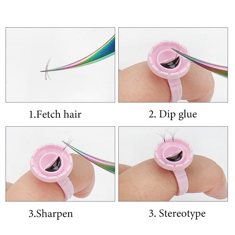Disposable Heart-shaped Glue Rings for Eyelashes Extension - Dreamflowerlashes®