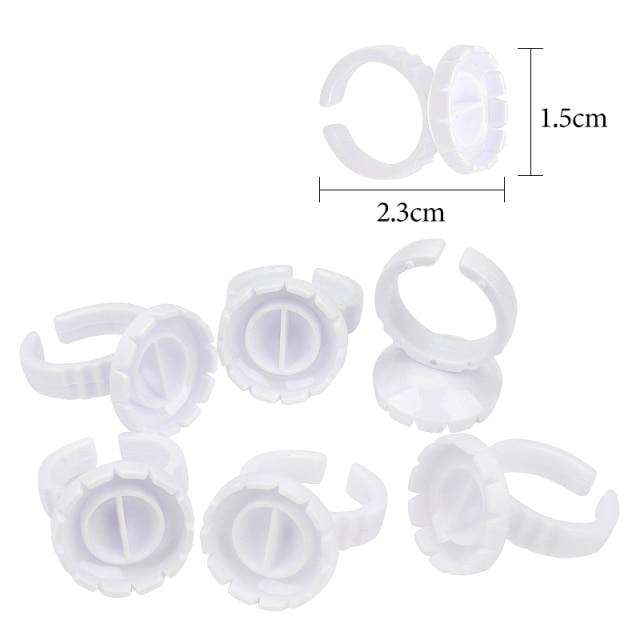 Disposable Heart-shaped Glue Rings for Eyelashes Extension - Dreamflowerlashes®