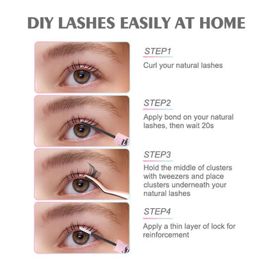 DIY Lash Tweezers with Comb for Cluster Lashes - DreamFlowerLashes®
