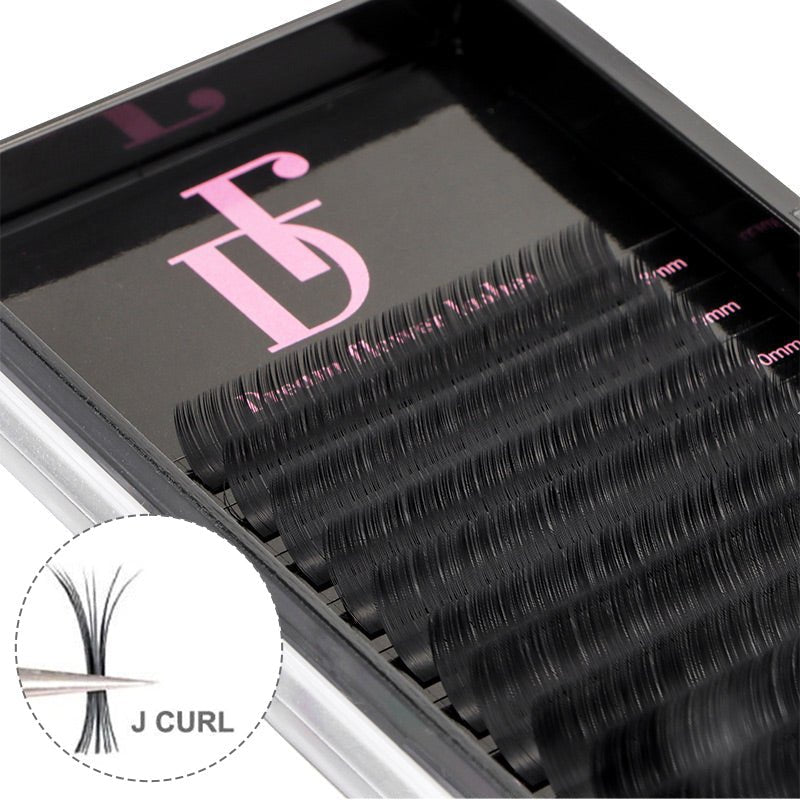 J Curl Volume Lashes Regular Individual Lash Extensions - DreamFlowerLashes®