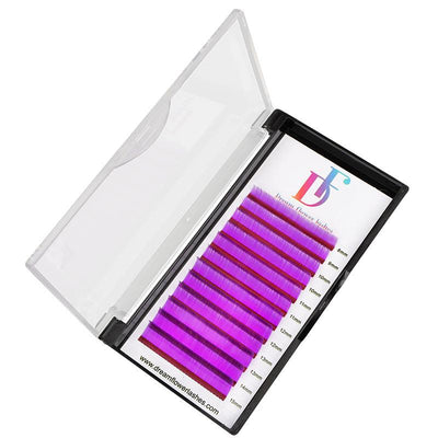 Purple Faux Mink Colored Lashes 0.07mm - Dreamflowerlashes®