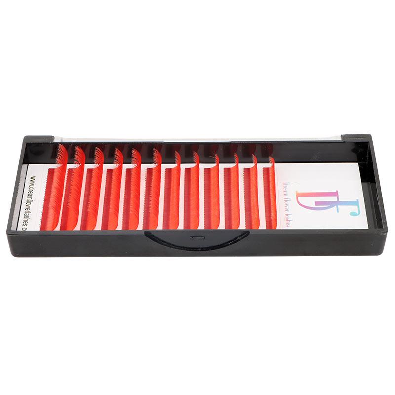 Red Faux Mink Colored Lashes 0.07mm - Dreamflowerlashes®