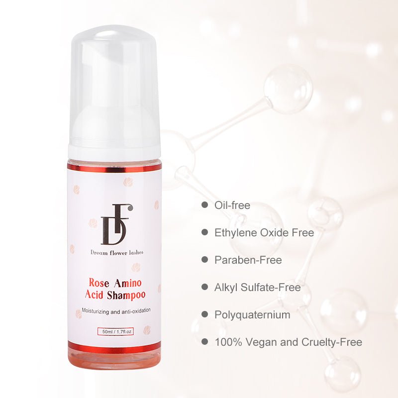 Rose Amino Acid Shampoo for Lash Extensions - Dreamflowerlashes®