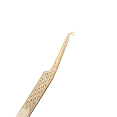 Satin Gold Classic Picking Narrow Tweezers For Eyelash Extension - DreamFlowerLashes®