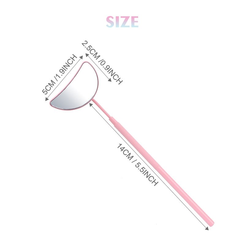 Stainless Steel Half Moon Mirror for Lash Extensions - DreamFlowerLashes®