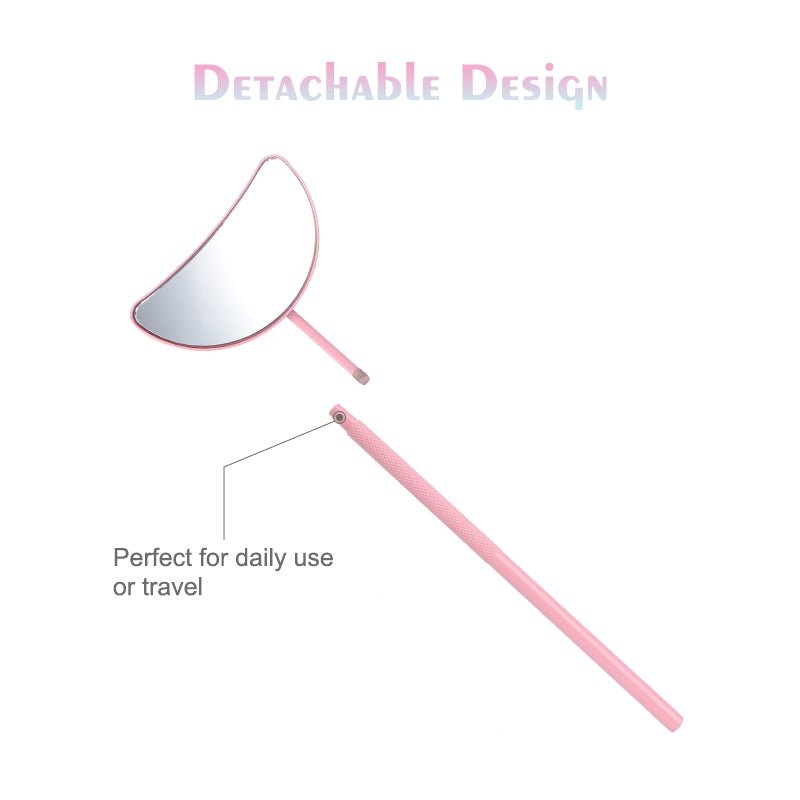 Stainless Steel Half Moon Mirror for Lash Extensions - DreamFlowerLashes®