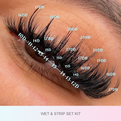 Wet & Strip Set Kit For Volume Eyelash Extensions - DreamFlowerLashes®