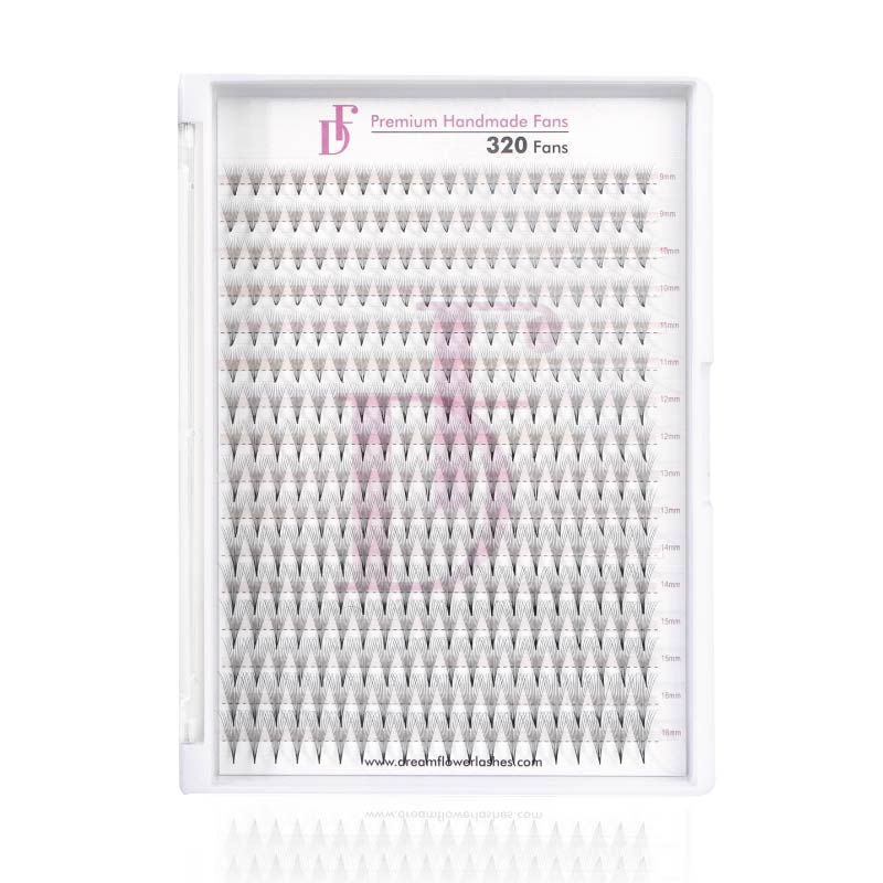 WHOLESALE 10D Large Tray 320 Fans 0.05mm Pointy Base Premade Volume Fans - DreamFlowerLashes®