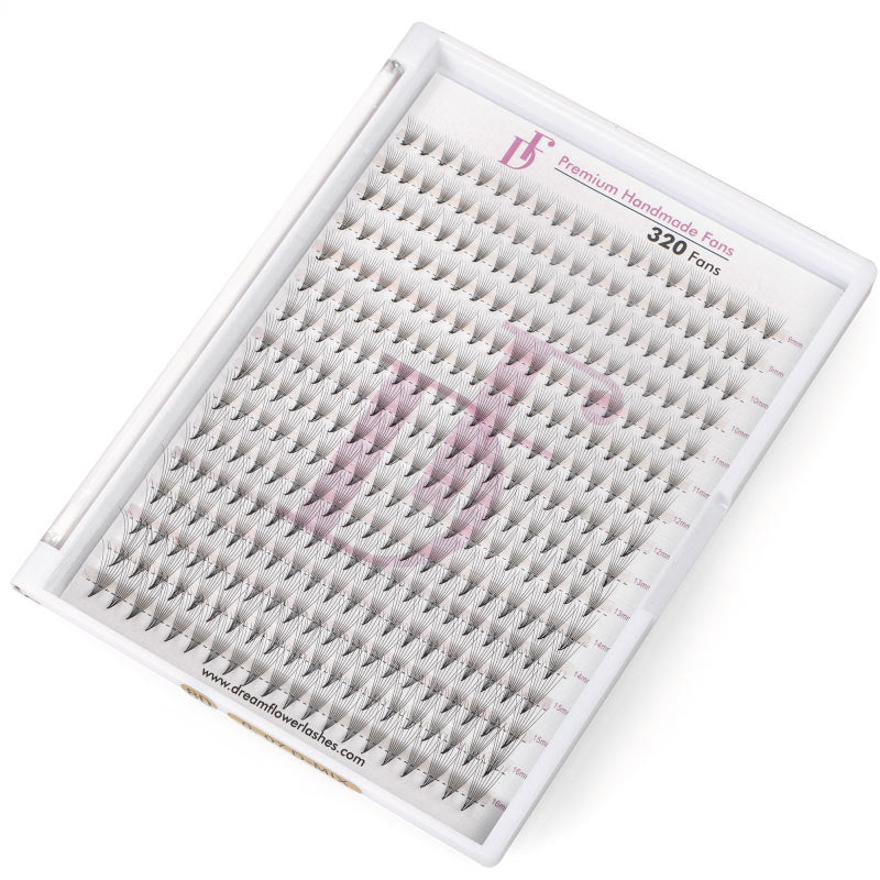 WHOLESALE 8D Large Tray 320 Fans 0.07mm Pointy Base Premade Volume Fans - DreamFlowerLashes®